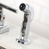 Manhattan FB2141CML Two-Handle 2-Hole Deck Mount 8" Centerset Kitchen Faucet, Polished Chrome