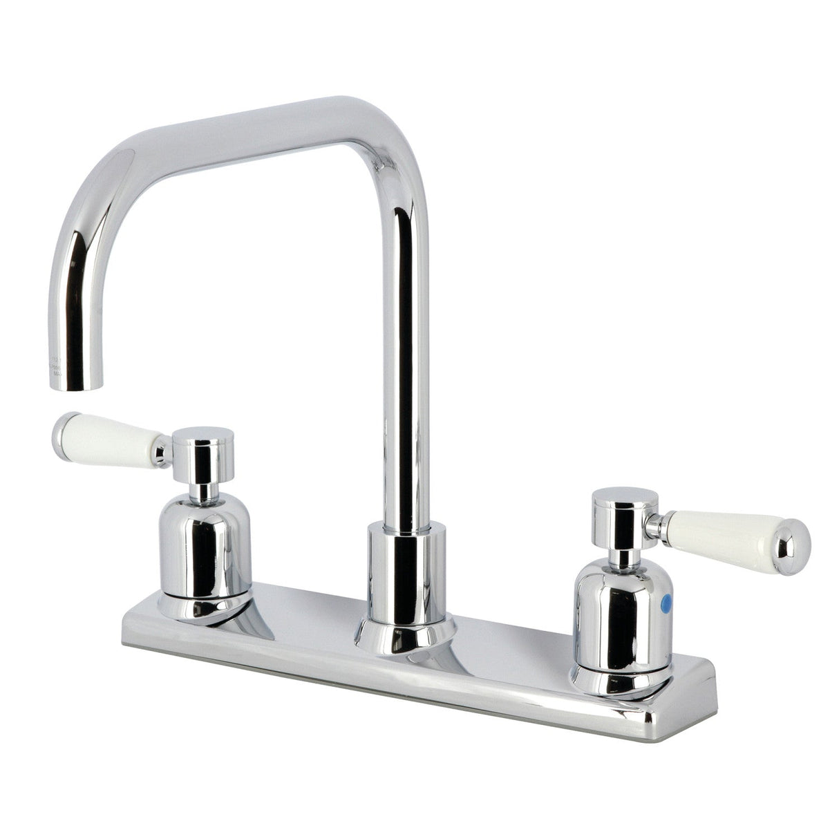 Paris FB2141DPL Two-Handle 2-Hole Deck Mount 8" Centerset Kitchen Faucet, Polished Chrome