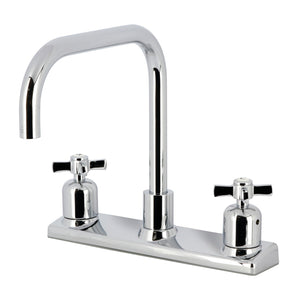 Millennium FB2141ZX Two-Handle 2-Hole Deck Mount 8" Centerset Kitchen Faucet, Polished Chrome