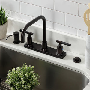 Kaiser FB2145CKL Two-Handle 2-Hole Deck Mount 8" Centerset Kitchen Faucet, Oil Rubbed Bronze