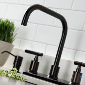 Kaiser FB2145CKL Two-Handle 2-Hole Deck Mount 8" Centerset Kitchen Faucet, Oil Rubbed Bronze