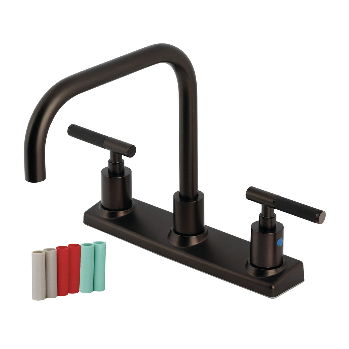 Kaiser FB2145CKL Two-Handle 2-Hole Deck Mount 8" Centerset Kitchen Faucet, Oil Rubbed Bronze