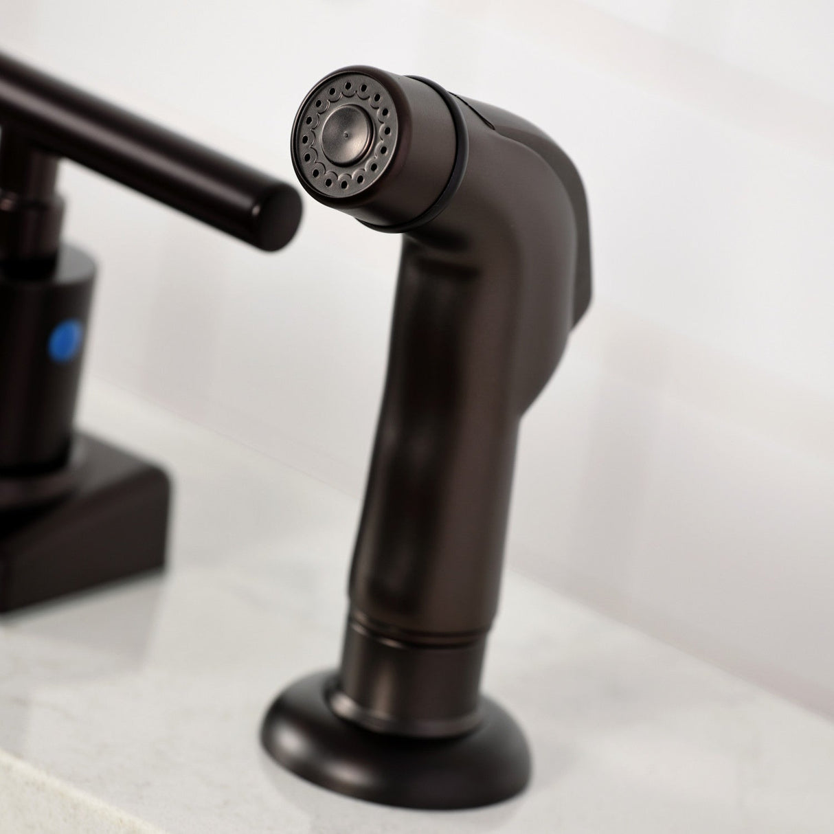 Manhattan FB2145CML Two-Handle 2-Hole Deck Mount 8" Centerset Kitchen Faucet, Oil Rubbed Bronze