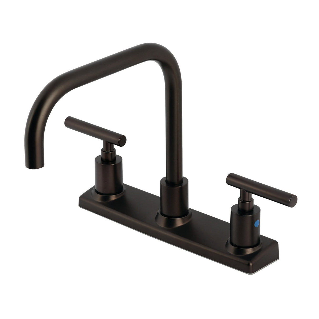 Manhattan FB2145CML Two-Handle 2-Hole Deck Mount 8" Centerset Kitchen Faucet, Oil Rubbed Bronze