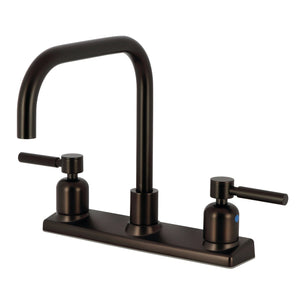 Concord FB2145DL Two-Handle 2-Hole Deck Mount 8" Centerset Kitchen Faucet, Oil Rubbed Bronze