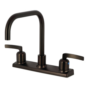 Centurion FB2145EFL Two-Handle 2-Hole Deck Mount 8" Centerset Kitchen Faucet, Oil Rubbed Bronze