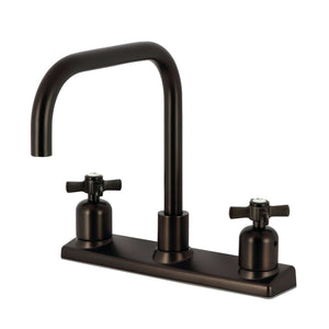 Millennium FB2145ZX Two-Handle 2-Hole Deck Mount 8" Centerset Kitchen Faucet, Oil Rubbed Bronze