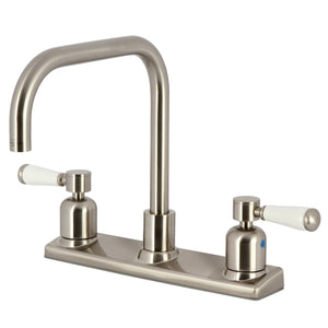 Paris FB2148DPL Two-Handle 2-Hole Deck Mount 8" Centerset Kitchen Faucet, Brushed Nickel
