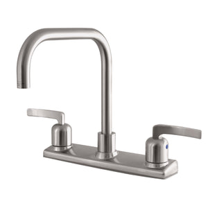 Centurion FB2148EFL Two-Handle 2-Hole Deck Mount 8" Centerset Kitchen Faucet, Brushed Nickel