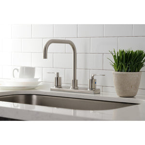 Serena FB2148SVL Two-Handle 2-Hole Deck Mount 8" Centerset Kitchen Faucet, Brushed Nickel
