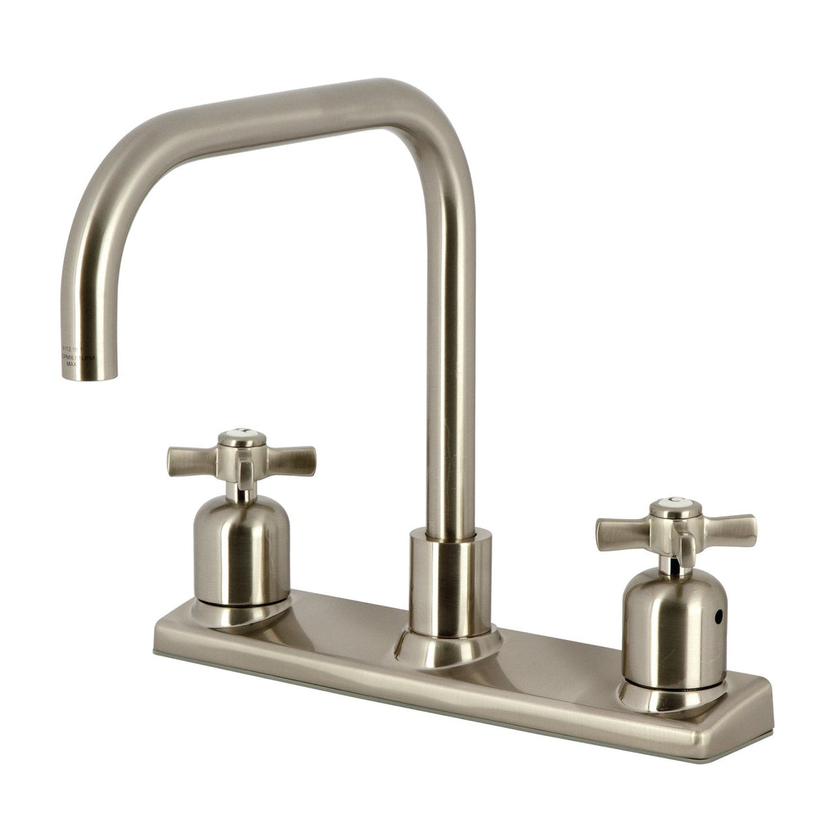 Millennium FB2148ZX Two-Handle 2-Hole Deck Mount 8" Centerset Kitchen Faucet, Brushed Nickel
