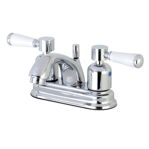 Paris FB2601DPL Two-Handle 3-Hole Deck Mount 4" Centerset Bathroom Faucet with Plastic Pop-Up, Polished Chrome