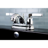 Centurion FB2601EFL Two-Handle 3-Hole Deck Mount 4" Centerset Bathroom Faucet with Plastic Pop-Up, Polished Chrome