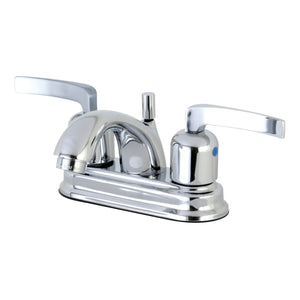 Centurion FB2601EFL Two-Handle 3-Hole Deck Mount 4" Centerset Bathroom Faucet with Plastic Pop-Up, Polished Chrome