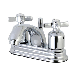 Millennium FB2601ZX Two-Handle 3-Hole Deck Mount 4" Centerset Bathroom Faucet with Plastic Pop-Up, Polished Chrome