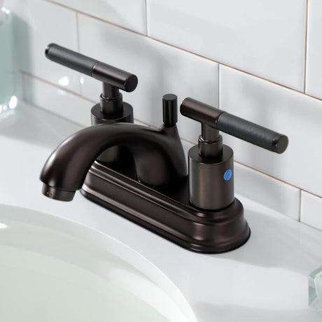 Kaiser FB2605CKL Two-Handle 3-Hole Deck Mount 4" Centerset Bathroom Faucet with Plastic Pop-Up, Oil Rubbed Bronze
