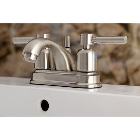 Concord FB2608DL Two-Handle 3-Hole Deck Mount 4" Centerset Bathroom Faucet with Plastic Pop-Up, Brushed Nickel