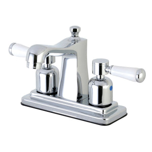 Paris FB4641DPL Two-Handle 3-Hole Deck Mount 4" Centerset Bathroom Faucet with Plastic Pop-Up, Polished Chrome