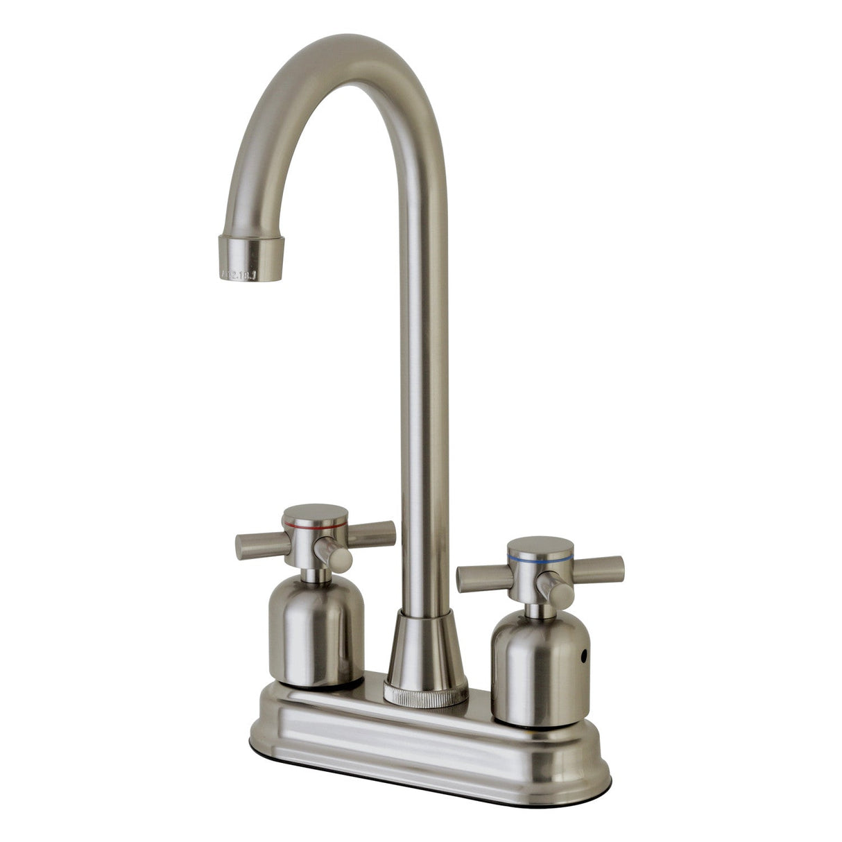 Concord FB498DX Two-Handle 2-Hole Deck Mount Bar Faucet, Brushed Nickel