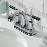 Kaiser FB5611CKL Two-Handle 3-Hole Deck Mount 4" Centerset Bathroom Faucet with Plastic Pop-Up, Polished Chrome