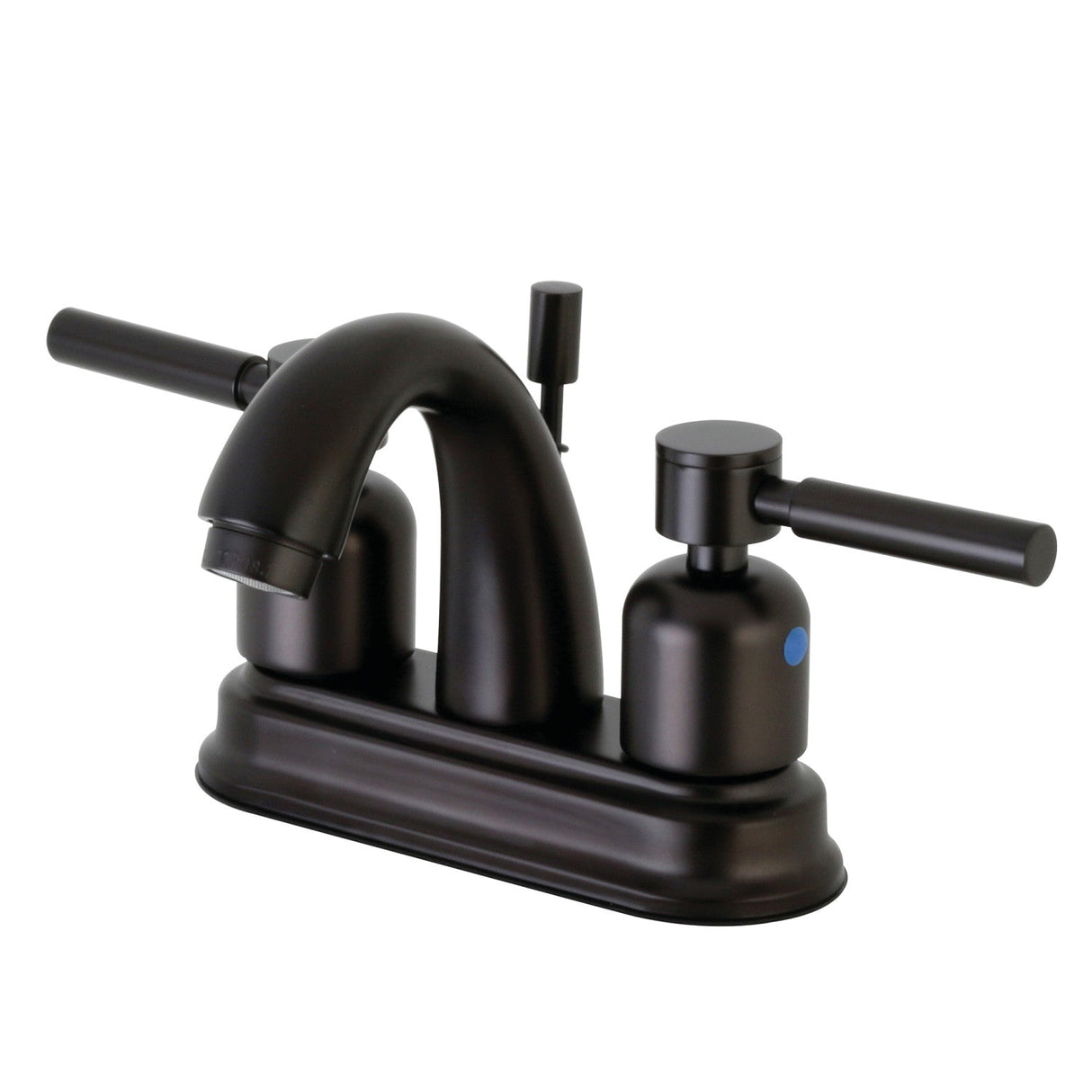 Concord FB5615DL Two-Handle 3-Hole Deck Mount 4" Centerset Bathroom Faucet with Plastic Pop-Up, Oil Rubbed Bronze