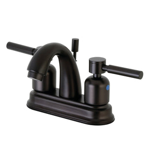 Concord FB5615DL Two-Handle 3-Hole Deck Mount 4" Centerset Bathroom Faucet with Plastic Pop-Up, Oil Rubbed Bronze