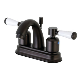 Paris FB5615DPL Two-Handle 3-Hole Deck Mount 4" Centerset Bathroom Faucet with Plastic Pop-Up, Oil Rubbed Bronze