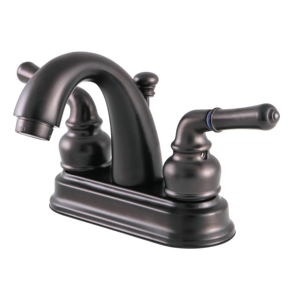 Naples FB5615NML Two-Handle 3-Hole Deck Mount 4" Centerset Bathroom Faucet with Plastic Pop-Up, Oil Rubbed Bronze