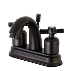 Millennium FB5615ZX Two-Handle 3-Hole Deck Mount 4" Centerset Bathroom Faucet with Plastic Pop-Up, Oil Rubbed Bronze