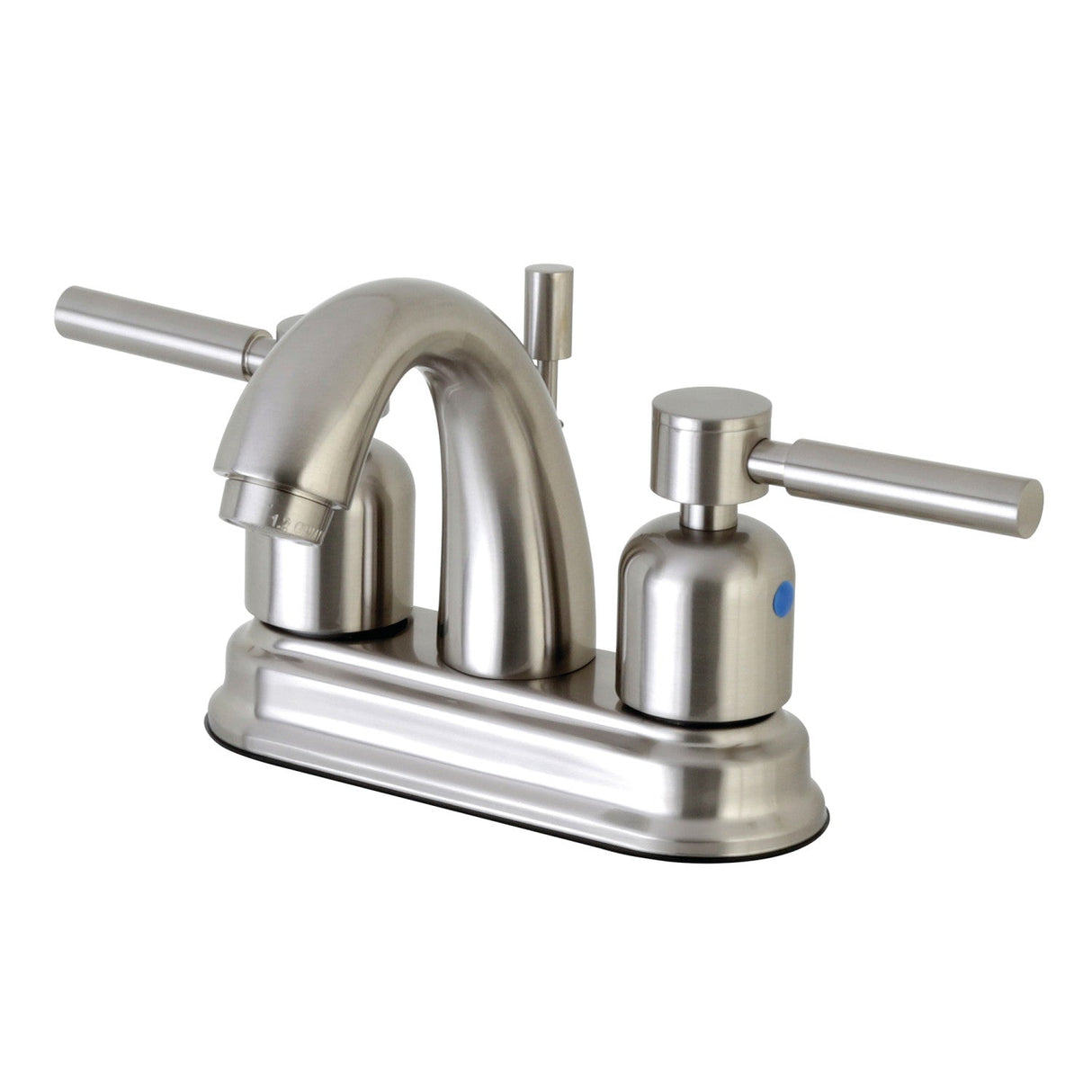 Concord FB5618DL Two-Handle 3-Hole Deck Mount 4" Centerset Bathroom Faucet with Plastic Pop-Up, Brushed Nickel
