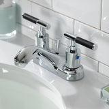 Kaiser FB5621CKL Two-Handle 3-Hole Deck Mount 4" Centerset Bathroom Faucet with Plastic Pop-Up, Polished Chrome