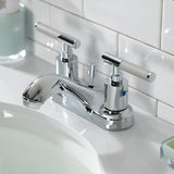 Kaiser FB5621CKL Two-Handle 3-Hole Deck Mount 4" Centerset Bathroom Faucet with Plastic Pop-Up, Polished Chrome