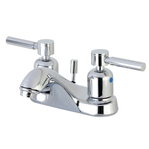 Concord FB5621DL Two-Handle 3-Hole Deck Mount 4" Centerset Bathroom Faucet with Plastic Pop-Up, Polished Chrome