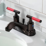 Kaiser FB5625CKL Two-Handle 3-Hole Deck Mount 4" Centerset Bathroom Faucet with Plastic Pop-Up, Oil Rubbed Bronze