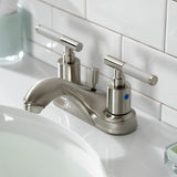 Kaiser FB5628CKL Two-Handle 3-Hole Deck Mount 4" Centerset Bathroom Faucet with Plastic Pop-Up, Brushed Nickel