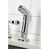 NuWave French FB751NFLSP Two-Handle 4-Hole Deck Mount 8" Centerset Kitchen Faucet with Side Sprayer, Polished Chrome