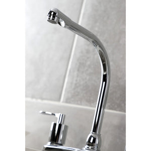 Serena FB751SVLSP Two-Handle 4-Hole Deck Mount 8" Centerset Kitchen Faucet with Side Sprayer, Polished Chrome