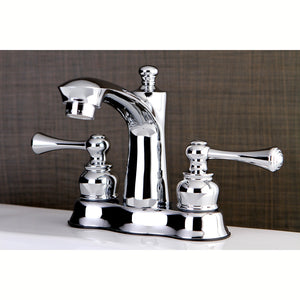 Vintage FB7611BL Two-Handle 3-Hole Deck Mount 4" Centerset Bathroom Faucet with Plastic Pop-Up, Polished Chrome