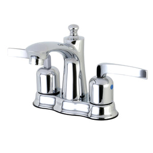 Centurion FB7611EFL Two-Handle 3-Hole Deck Mount 4" Centerset Bathroom Faucet with Plastic Pop-Up, Polished Chrome
