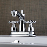 Victorian FB7621AX Two-Handle 3-Hole Deck Mount 4" Centerset Bathroom Faucet with Plastic Pop-Up, Polished Chrome