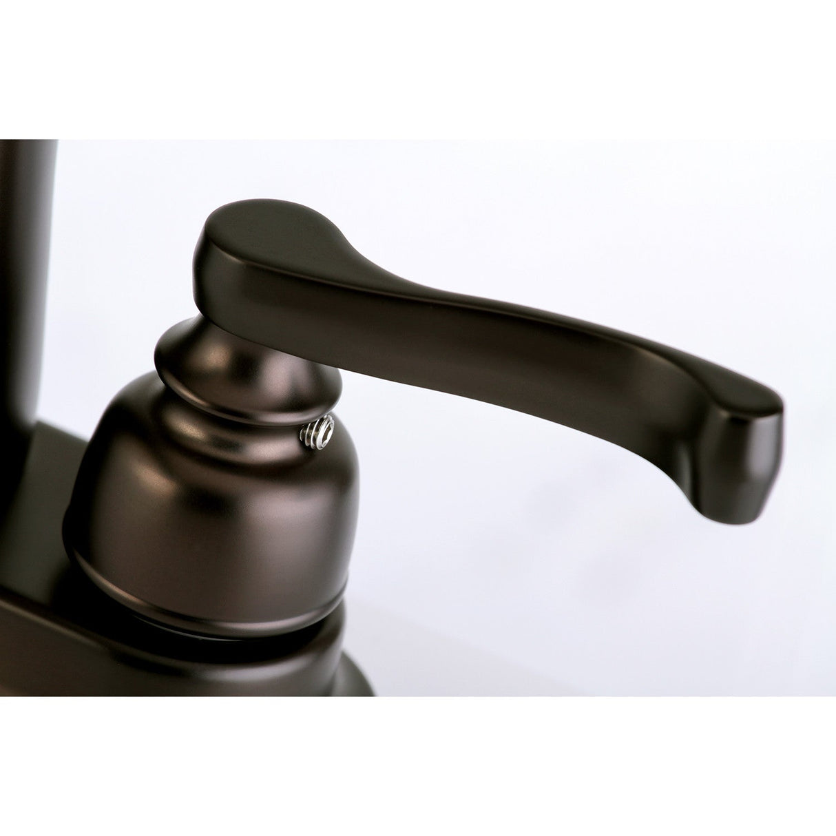 Royale FB7625FL Two-Handle 3-Hole Deck Mount 4" Centerset Bathroom Faucet with Plastic Pop-Up, Oil Rubbed Bronze