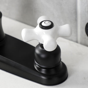 Victorian FB7790PXSP Two-Handle 4-Hole Deck Mount 8" Centerset Kitchen Faucet with Side Sprayer, Matte Black