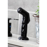 Serena FB7790SVLSP Two-Handle 4-Hole Deck Mount 8" Centerset Kitchen Faucet with Side Sprayer, Matte Black
