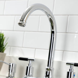 Kaiser FB7791CKLSP Two-Handle 4-Hole Deck Mount 8" Centerset Kitchen Faucet with Side Sprayer, Polished Chrome