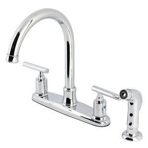 Manhattan FB7791CMLSP Two-Handle 2-Hole Deck Mount 8" Centerset Kitchen Faucet, Polished Chrome