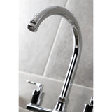 Serena FB7791SVLSP Two-Handle 4-Hole Deck Mount 8" Centerset Kitchen Faucet with Side Sprayer, Polished Chrome