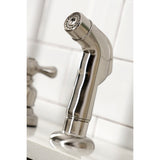 Victorian FB7798AXSP Two-Handle 4-Hole Deck Mount 8" Centerset Kitchen Faucet with Side Sprayer, Brushed Nickel