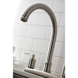 Serena FB7798SVLSP Two-Handle 4-Hole Deck Mount 8" Centerset Kitchen Faucet with Side Sprayer, Brushed Nickel