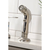 Serena FB798SVLSP Two-Handle 4-Hole Deck Mount 8" Centerset Kitchen Faucet with Side Sprayer, Brushed Nickel