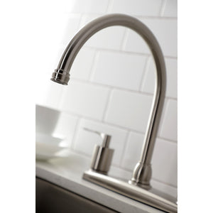 Serena FB798SVLSP Two-Handle 4-Hole Deck Mount 8" Centerset Kitchen Faucet with Side Sprayer, Brushed Nickel